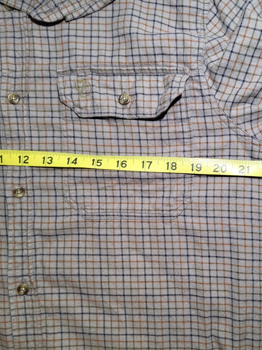 Fjallraven Men's Gray Plaid Button-Down Shirt - Picture 5 of 7